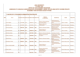 Applicants 2019/2020 AUGUST