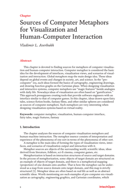 Sources of Computer Metaphors for Visualization and Human-Computer Interaction Vladimir L