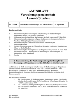 AMTSBLATT Verwaltungsgemeinschaft Leuna-Kötzschau