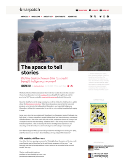 The Space to Tell Stories