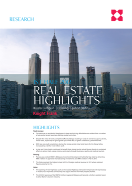 1St Half 2012 Real Estate Highlights Kuala Lumpur | Penang | Johor Bahru