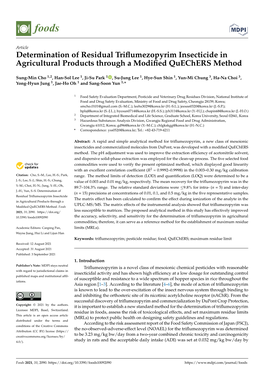 Determination of Residual Triflumezopyrim Insecticide