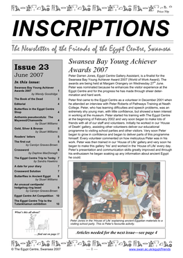 The Newsletter of the Friends of the Egypt Centre, Swansea