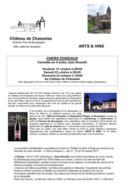 Château De Chasselas ARTS & VINS