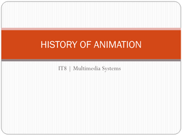 History of Animation