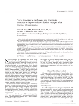 Nerve Transfers to the Biceps and Brachialis Branches to Improve Elbow Flexion Strength After Brachial Plexus Injuries