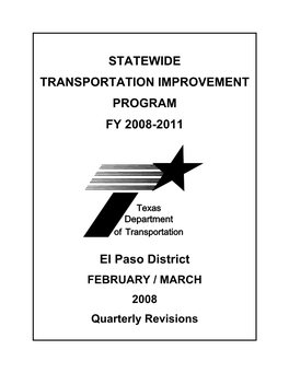 Statewide Transportation Improvement Program Fy 2008-2011