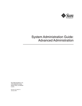 Sun Microsystems System Administration Guide: Advanced