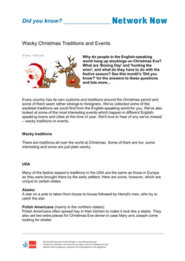 Wacky Christmas Traditions and Events