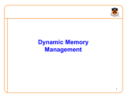 Dynamic Memory Management