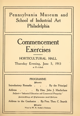 Commencement Program, 1913