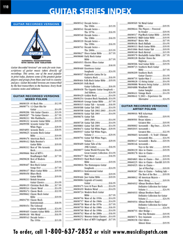 Guitar Series Index