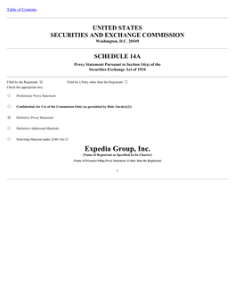 Expedia Group, Inc. (Name of Registrant As Specified in Its Charter)