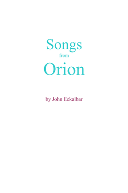 Songs from Orion