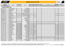 Midweek Regular Coupon 30/03/2021 10:23 1 / 4