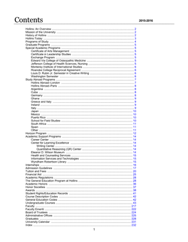 Contents 2015-2016