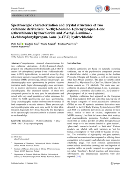 Spectroscopic Characterization and Crystal Structures Of