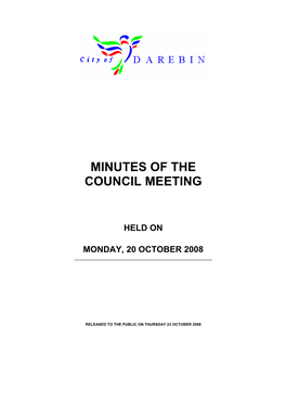 Minutes of the Council Meeting