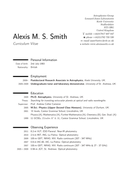 Curriculum Vitae Í Website