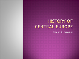 History of Central Europe