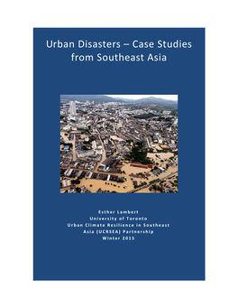 Urban Disasters – Case Studies from Southeast Asia