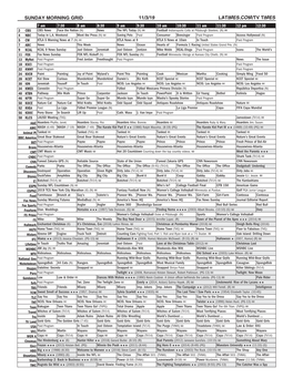 Sunday Morning Grid 11/3/19 Latimes.Com/Tv Times