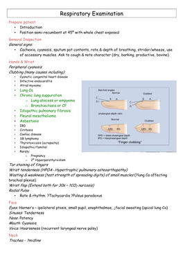 Respiratory Examination