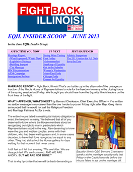 Eqil Insider Scoop June 2013