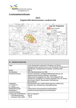 II. Leistungsbeschreibungen Los 1: Teilgebiet NSG Allerdreckwiesen