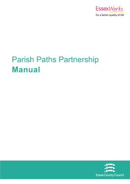 Parish Paths Partnership Manual Parish Paths Partnership Manual Section 1 Introduction