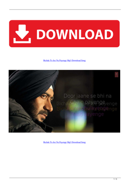 Bichde to Jee Na Payenge Mp3 Download Song