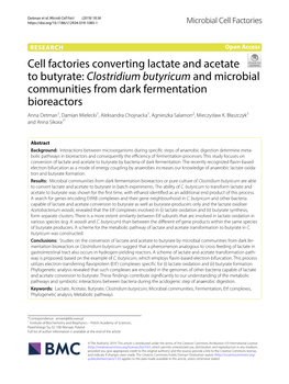 Cell Factories Converting Lactate and Acetate To