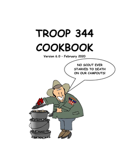 TROOP 344 COOKBOOK Version 6.0 – February 2020