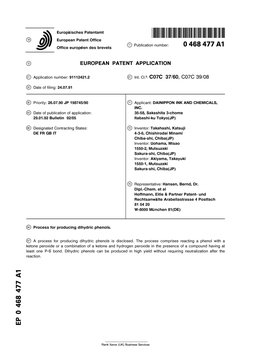 Process for Producing Dihydric Phenols