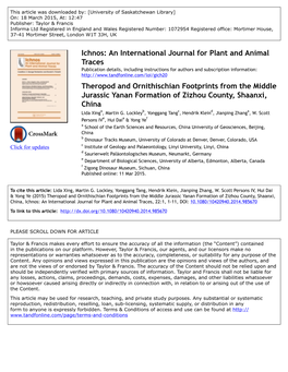 Ichnos: an International Journal for Plant and Animal Traces Theropod