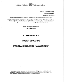 Mr. Roger Edwards (Falkland Islands (Malvinas))