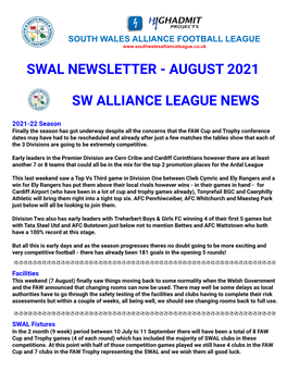 SWAL Newsletter August 2021