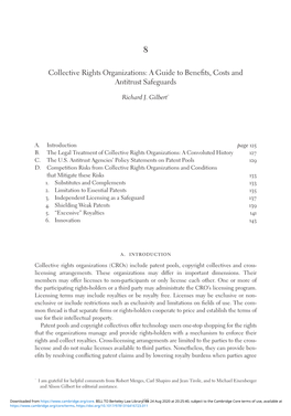 Collective Rights Organizations: a Guide to Benefits, Costs And