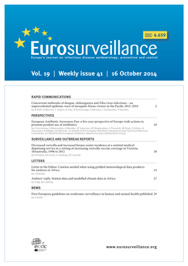 Vol. 19 | Weekly Issue 41 | 16 October 2014