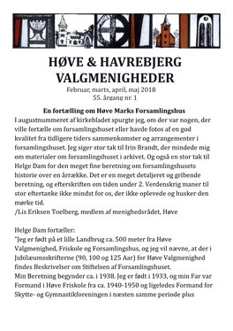Kirkeblad Februar, Marts, April, Maj 2018