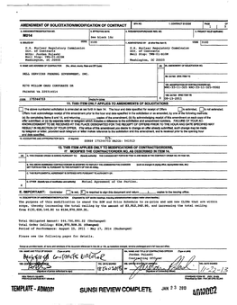 Modification No. 014 to Task Order No. NRC-002 Under Contract No