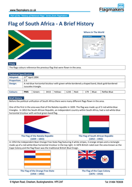 Flag of South Africa - a Brief History