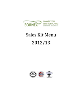 Sales Kit Menu 2012/13