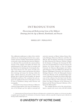 INTRODUCTION Discovering and Rediscovering Gems of the Midwest: Drawings from the Age of Bernini, Rembrandt, and Poussin