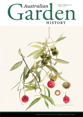Australian Garden History Index, Volumes 1–20