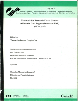 Protocols for Research Vessel Cruises Within the Gulf Region (Demersal Fish) (1970-1987)