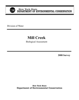 Mill Creek Biological Assessment 2008 Survey