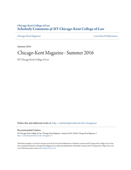 Chicago-Kent Magazine Law School Publications