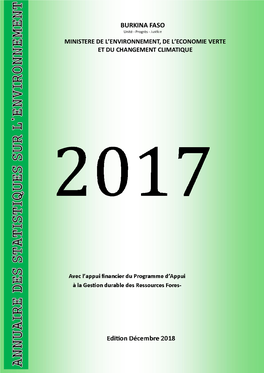 BURKINA FASO Unité - Progrès - MINISTERE DE L’ENVIRONNEMENT, DE L’ECONOMIE VERTE ET DU CHANGEMENT CLIMATIQUE AVANT PROPOS