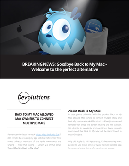 Goodbye Back to My Mac – Welcome to the Perfect Alternative